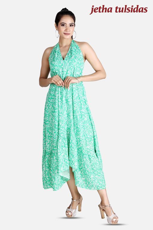 WOMEN WESTERN-MAXI DRESS-LUREX